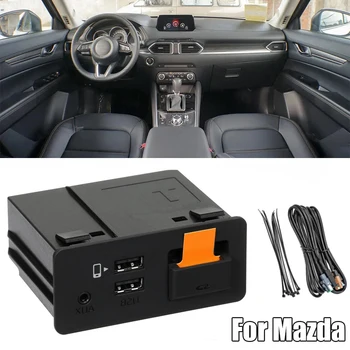 1 комплект 12 В USB Автомобильный адаптер Carplay Авто Хаб Комплект для модернизации подходит для Mazda 3 6 CX-3 CX-5 CX-9 Grand Touring TK78-66-9U0C Черный
