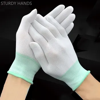 1 пара антистатических перчаток из углеродного волокна Рабочие перчатки электронной промышленности Износостойкие тонкие дышащие нескользящие защитные перчатки