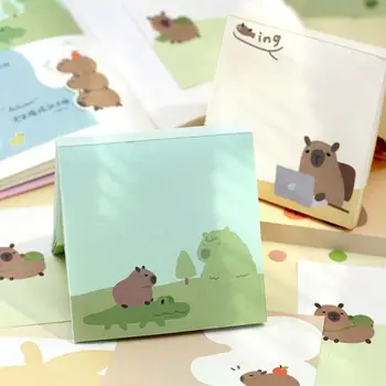 100 листов Мультяшная капибара Блокнот Закладки Capybara Ins Sticky Notes Kawaii Posted Блокнот Канцелярские принадлежности