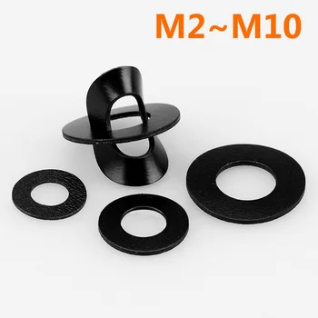 100 шт. ПВХ Мягкие шайбы M10 M8 M6 M5 M4 M3M2.5 M2 Мягкая пластиковая прокладка Черная изоляция Плоская прокладка для винта