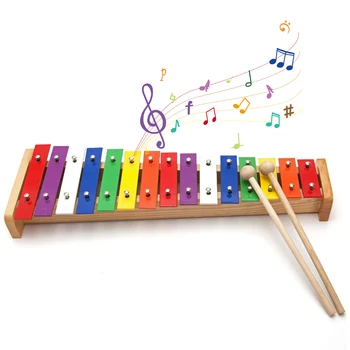 15 заметок Ксилофон Красочные Дети Развивающий Ксилофон Детский Ручной Стук Пианино Для Раннего Образования