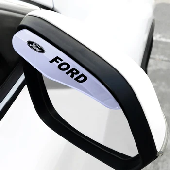 2 Pack Автомобильное зеркало заднего вида Дождевик для бровей Дождевик Гибкий чехол от дождя из ПВХ для Ford Focus Mk3 MK4 Party F150 Ranger Mondeo и т. Д.