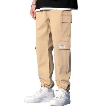 2023 Мужские брюки-карго Весенние брюки для отдыха Брюки с прямыми штанинами Свободные брюки цвета хаки
