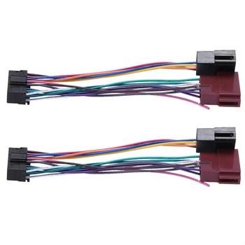 2X 16-контактный автомобильный стерео радио жгут проводов для Sony Radio Play Plug Auto Adapter Harness Connector Sksy16-21 + ISO