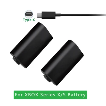 2шт Для контроллера XBOX Series S X аккумуляторная батарея 1400 мАч (с кабелем 2,5 м) Подходит для XBOX Series X/S