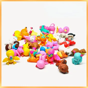 5 шт. цвет случайный маленький животный мини пластиковая кукла 3d модель орнамент игрушки