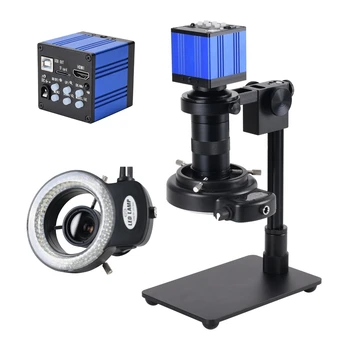 51 МП 1080P 60 кадров в секунду Промышленная камера со 130-кратным объективом C-mount 144 светодиодная цифровая камера электронного микроскопа для пайки печатных плат