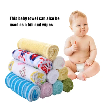 8 шт. Дышащие и безопасные детские квадратные полотенца для новорожденных Удобное полотенце для чистки лица