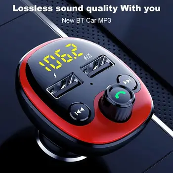 Bluetooth Автомобильный FM-передатчик Аудио Двойной USB Автомобильный MP3-плеер Авторадио Гарнитура Зарядное устройство 3.1A Быстрое зарядное устройство Автомобильные аксессуары