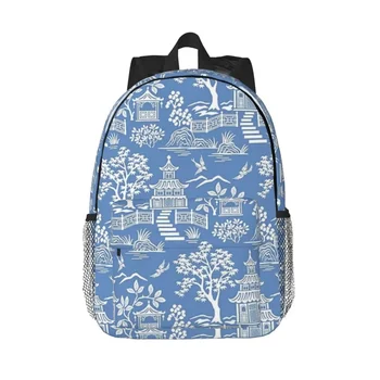 Chinoiserie Pagoda Рюкзаки Подростковая книжная сумка Повседневные детские школьные сумки Дорожный рюкзак Сумка через плечо Большая емкость