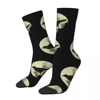 Crow Socks Harajuku Высококачественные чулки Всесезонные длинные носки Аксессуары для подарка на день рождения мужской женщины