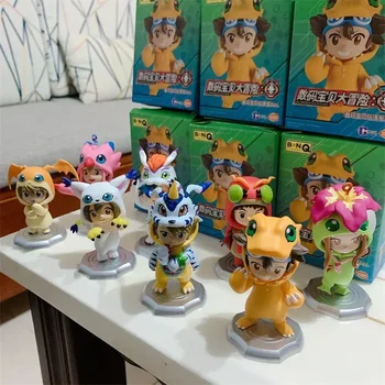 Digimon Adventure Q Версия Кукла Слепая Коробка Таинственная Счастливая Коробка Пвх Статуя Аниме Фигурка Модель Коллекция Украшение Куклы Игрушки Подарки
