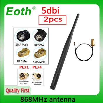 EOTH 868 МГц 915 МГц Lora антенна 5dbi RP-SMA Разъем GSM antena прямой 21 см SMA Male IPEX 1 4 MHF4 /u.FL Кабель с косичкой