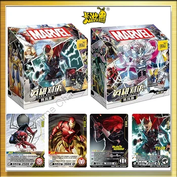 KAYOU Оригинальная карта Marvel Avengers Hero Соревновательная версия Человек-паук Железный человек Коллекционная настольная игрушка для карт для детей