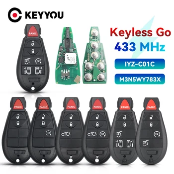 KEYYOU Keyless Go Дистанционный автомобильный ключ для Chrysler Town & Country Jeep Grand Cherokee Dodge Caravan Journey M3N5WY783X 433 МГц