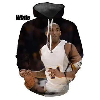 Kobe Trend Последний стиль Звезда баскетбола 3D-печать Толстовка с капюшоном Мужской и женский стиль Толстовки с короткими рукавами Косплей Мужская одежда