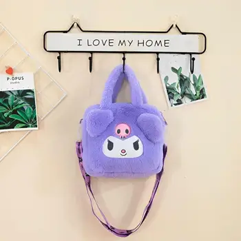 Sanrio Kuromi Плюшевая сумка через плечо Мультфильм My Melody Cinnamoroll Hello Kitty Mini Fashion Kawaii Сумка Девушка Симпатичная сумка через плечо
