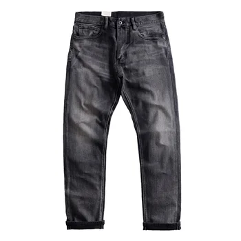 Tide новые мужские ретро микроэластичные песочные стирка прямые джинсы повседневные брюки