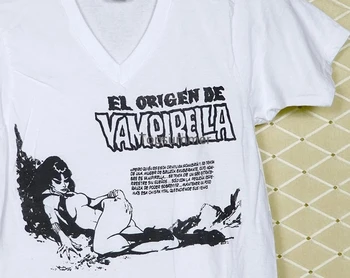 Vampirella Футболка 1980-х годов Винтажная редкая рубашка комиксов о вампирах Дракула Гот Панк Баффи Палач Вампира Мортиша Аддамс Носферату