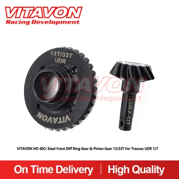 VITAVON HD Steel 40Cr Передняя зубчатая шестерня дифференциала и шестерня 13/33T для Traxxas UDR 1/7