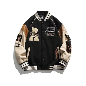 Y2K Флокированная винтажная бейсбольная форма весна 2023 Новый мужской свободный универсальный пиджак Trend Jacket Пара