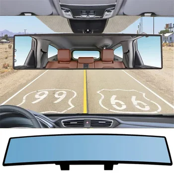 Автомобильное зеркало Внутренние зеркала заднего вида Универсальное авто Зеркало заднего вида Антибликовое широкоугольное зеркало Синее зеркало Автоаксессуары