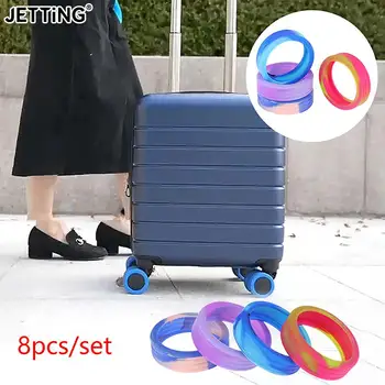  Багажные колеса Протектор Силиконовые аксессуары для багажа Крышка колес для большинства багажа Снижение шума для дорожного багажа Чемодан