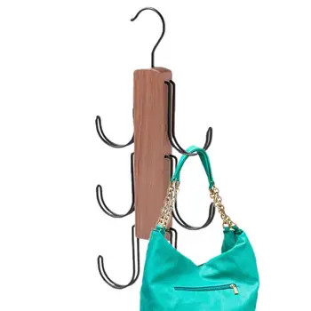  Вешалка для одежды Деревянная вешалка Многоразовая вешалка для одежды с крючком для шляпы Декоративные и многоразовые крючки для рюкзака для халата для ванной комнаты