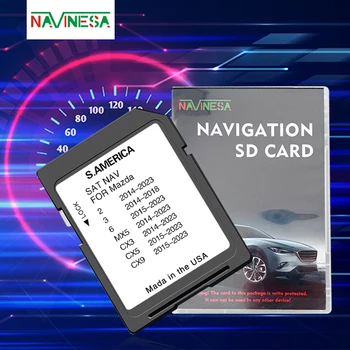 Для SD-карты автомобиля Mazda 2/3/6/MX5/CX5/CX9 2023 Последние карты Южной Америки Обновление навигации Аксессуары GPS 8 ГБ Спутниковая навигация