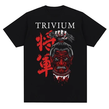 Летняя хлопковая футболка с короткими рукавами Trivium Band 3D-печатные повседневные футболки Harajuku Streetwear Style Топы Одежда для унисекс