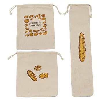  льняной мешок для хлеба многоразовый багет на шнурке сумка для хранения домашнего ремесленного хлеба мешок для хранения продуктов для багета