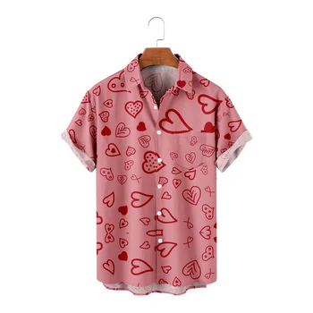 Мужская гавайская рубашка Мужские 5xl Дышащие летние ретро-рубашки для мужчин Однорядная пуговица с коротким рукавом Мужские топы