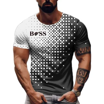 Мужская футболка с короткими рукавами, рубашка с принтом в точку, новый бренд, 3D, 2023 новая мужская одежда