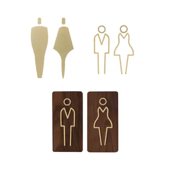 Мужские и женские вывески туалетов Современный гендерный знак Прочная вывеска для туалета Универсальная для бизнеса Ванная комната Общественное место Отель Молл