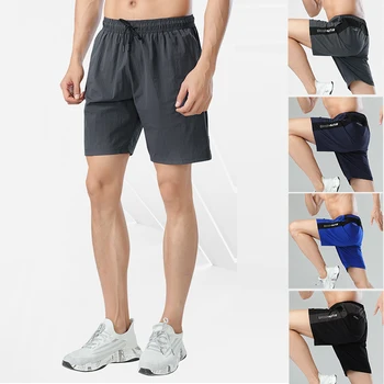 Мужчины Ice Silk Шорты для бега Повседневные баскетбольные шорты Мужские спортивные спортивные шорты Спортивные штаны Быстросохнущие пляжные шорты для фитнеса Мужская одежда
