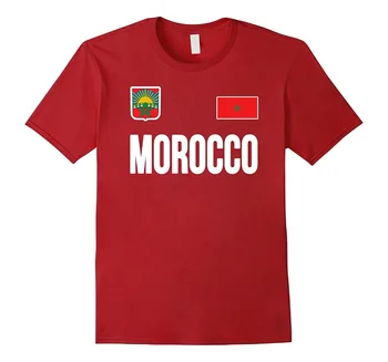  Новая футболка в летнем стиле 2019 года для мужской футболки Марокко Марокканский футболист Стиль Флаг Футбол Футбол Футбол Принт