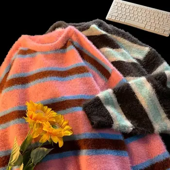 Новый осенний пуловер Мужской свитер Трикотаж с круглым вырезом Теплые вязаные свитера с длинным рукавом Мужские повседневные модные свитера Мужская одежда C43