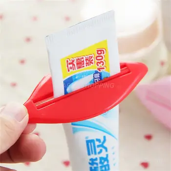  Рулонный дозатор Предпочтительный материал Многоцелевой двухцветный дополнительный держатель для бытовой зубной пасты новой формы Красный пресс