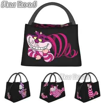  Симпатичные Cheshires Cat Термоизолированные сумки для ланча Kawaii Многоразовый контейнер для ланча на открытом воздухе Кемпинг Путешествия Хранение Еда Коробка с едой