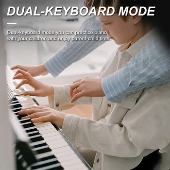 Складная клавиатура Пианино 88 клавиш Полноразмерный складной электронный орган Встроенные стереодинамики BT с педалью и сумкой для переноски
