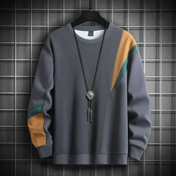 Толстовка для мужчин Осень 2023 Новый корейский модный пуловер Повседневная рубашка с длинными рукавами Мужская уличная толстовка с капюшоном Мужская одежда Топ