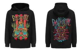 Хэви-метал рок-группа BABYMETAL Графические толстовки с капюшоном с двойным принтом Мужские топы с капюшоном с длинным рукавом Harajuku Streetwear Хип-хоп