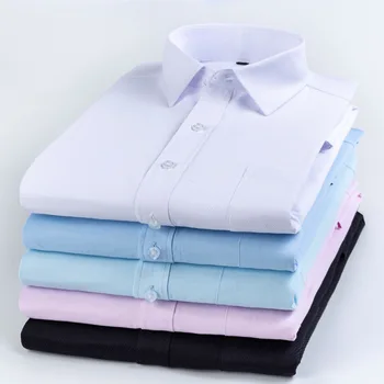 2023 Мужские классические рубашки в полоску с длинным рукавом Мужские карманы Формальный деловой стандарт Fit Офисная социальная рубашка Одежда