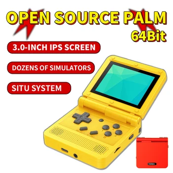 Coopreme V90 3,0-дюймовый IPS-экран Откидная портативная консоль Открытая система Игровая консоль 16 Симуляторы PS1 Детские подарки