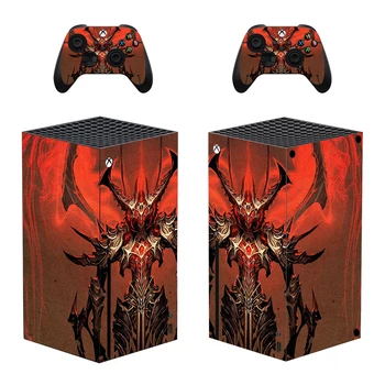 Diablo IV Style Xbox Series X Наклейка на скин для консоли и 2 контроллеров Наклейка Виниловые защитные скины Стиль 1
