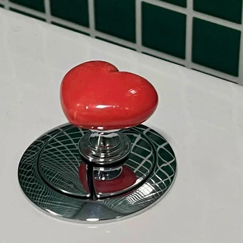  Прижимная машина для унитаза в форме сердца Love Туалет Кнопка нажатия кнопки резервуара для воды в ванной комнате Нажимный переключатель Декор ванной комнаты Защита ногтей